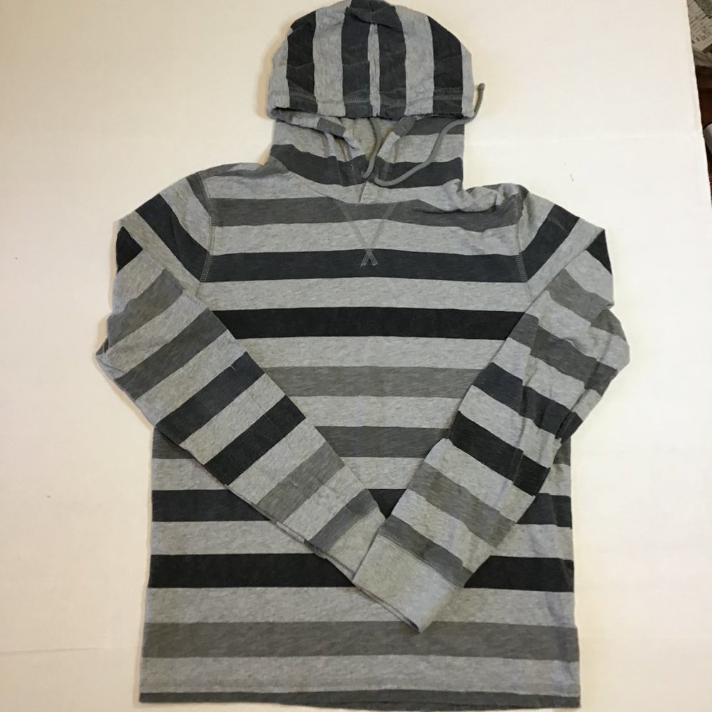 Aeropostale Men Long Sleeve Striped Hooded T-Shirt